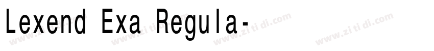 Lexend Exa Regula字体转换